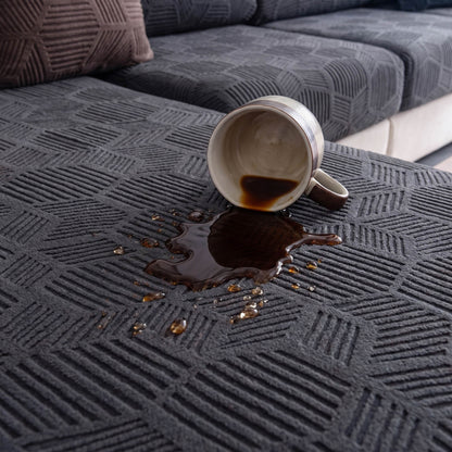 Spill-Resistant Honeycomb Stretch Sofa Cover
