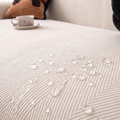 Geo Stretch Spill-Resistant Sofa Slipcover