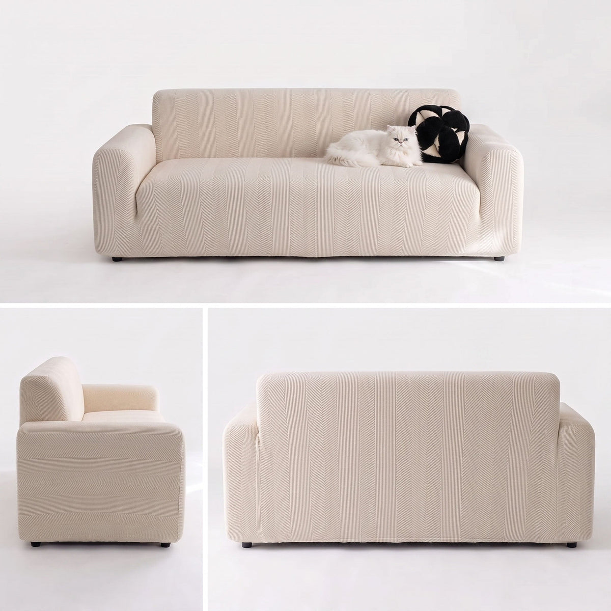Geo Stretch Spill-Resistant Sofa Slipcover
