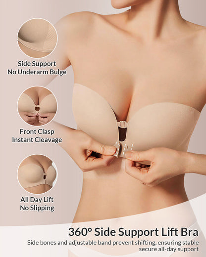 Strapless Push-up Bra - Cleavage Enhancer
