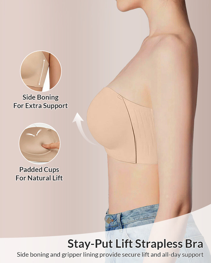 Strapless Push-up Bra - Cleavage Enhancer