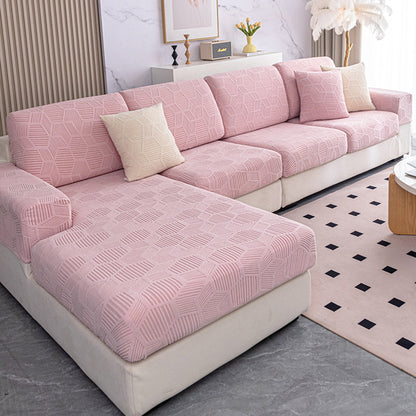 Spill-Resistant Honeycomb Stretch Sofa Cover