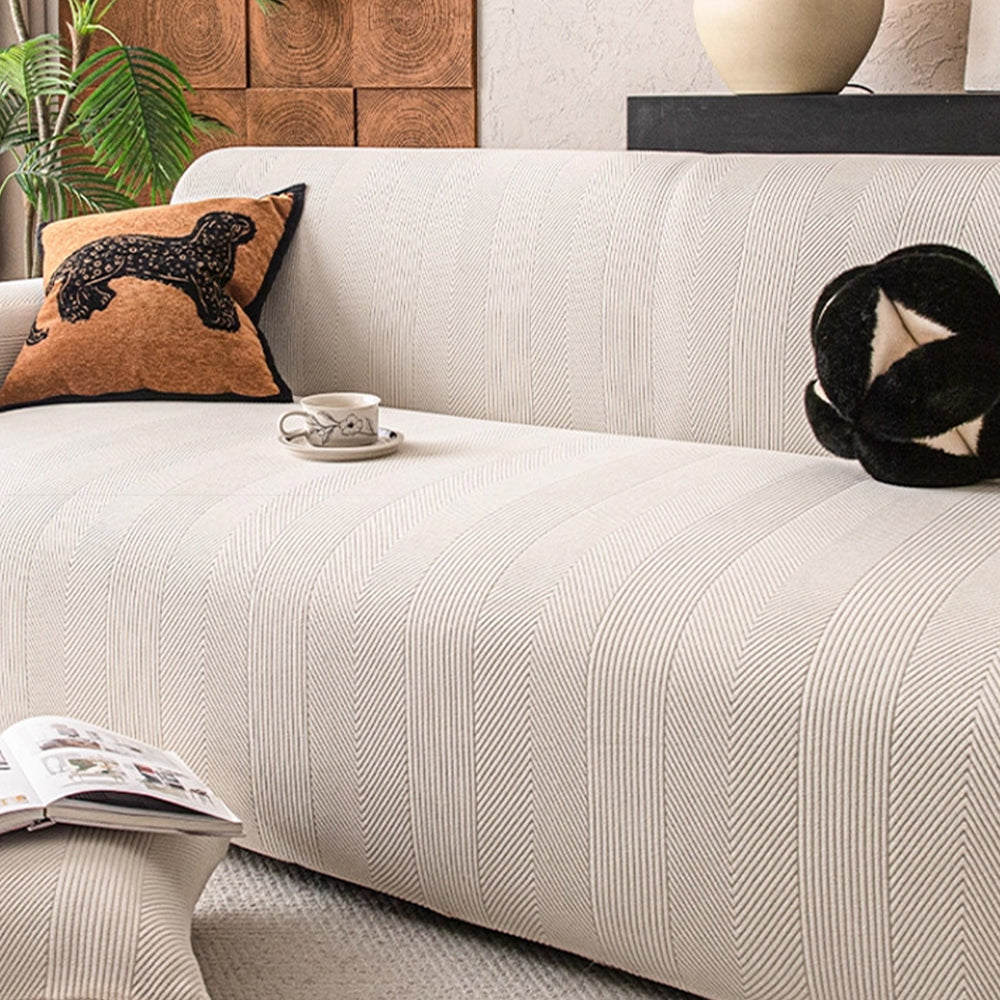 Geo Stretch Spill-Resistant Sofa Slipcover