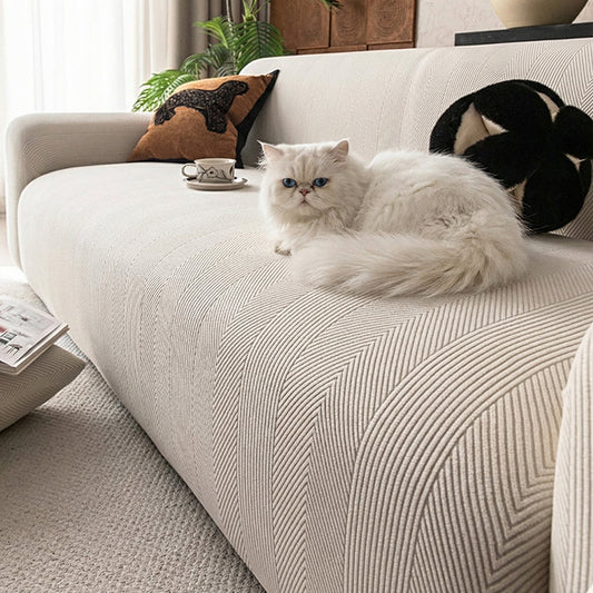 Geo Stretch Spill-Resistant Sofa Slipcover