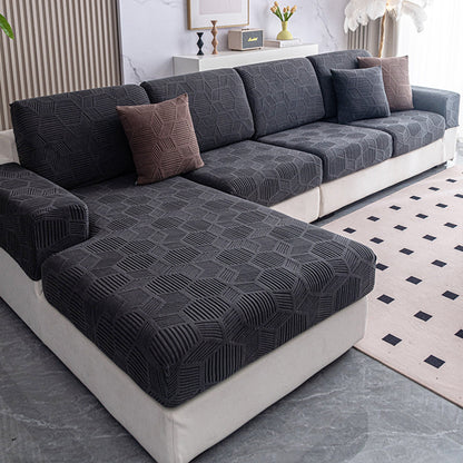 Spill-Resistant Honeycomb Stretch Sofa Cover
