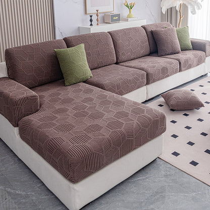 Spill-Resistant Honeycomb Stretch Sofa Cover