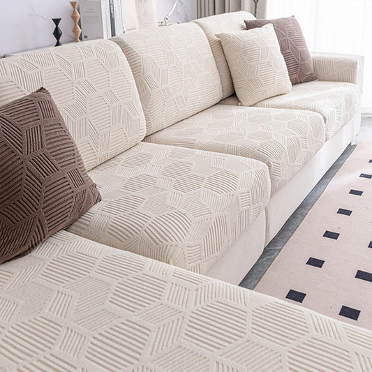 Spill-Resistant Honeycomb Stretch Sofa Cover